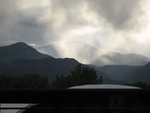 Pike's peak shrounded in cloud