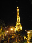 Vegas' Eiffel Tower at night